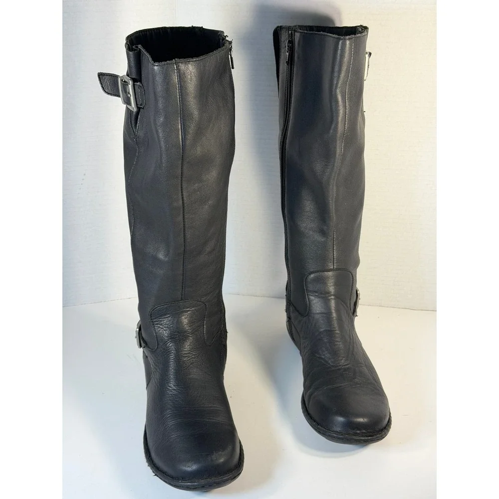 Born black leather